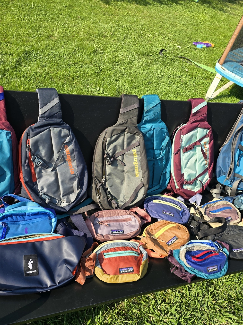 Patagonia Teal, Gray, Burgundy and Aqua Crossbody Sling Bag Assortment